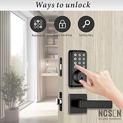 NCSEN Digital Keyless Entry Door Lock with Handles, Keypad