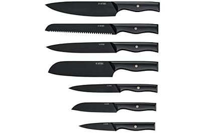 Yatoshi 7-Piece White Knife Set - Pro Kitchen Cutlery with Ultra