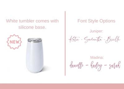 Champagne Flutes, Bridesmaid Tumbler, Custom Tumbler, Bridesmaid Gift Wine  Tumbler, Personalized Tumbler, Bridesmaid Proposal - Yahoo Shopping