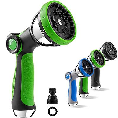 Garden Hose Nozzle with 4 Patterns, Soap Dispenser & Quick Connectors, Plastic High Pressure Washer Gun, Water Hose Nozzle Sprayer Heavy Duty, Spray