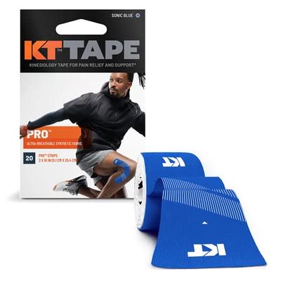 KT Tape Black Pro Synthetic Kinesiology Tape 20 Precut Strips 