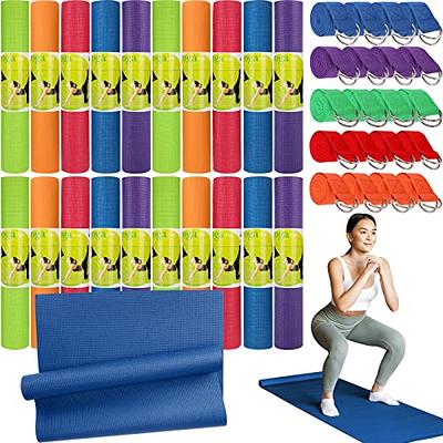 36 Pieces Yoga Mats Set Includes 12 Pcs 6mm Thick Exercise Mat 12 Pcs  Resistance Bands 12 Pcs Carrying Straps, Yoga Mats in Bulk for Gym Workout  Stretching for Women Kids Adults (Blue) - Yahoo Shopping