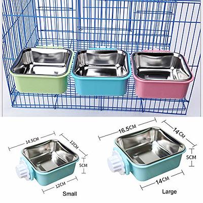 Crate Dog Bowl, Removable Stainless Steel Water Food Feeder Bowls