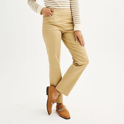 Women's Croft & Barrow® Effortless Stretch Pull-On Straight-Leg Pants,  Size: 8, Beige - Yahoo Shopping