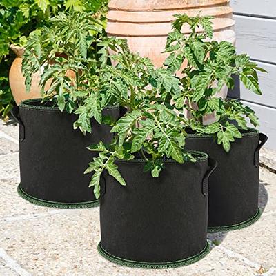 VIVOSUN 5-Pack 25 Gallon Grow Bags Heavy Duty Nonwoven Fabric Pots w/  Handles