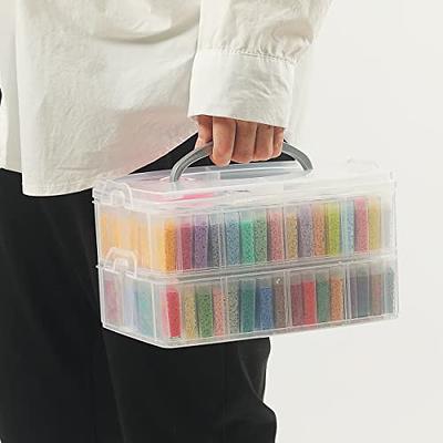 Craft Storage Organizer, 3-Tier Plastic Organizer Box with Dividers, Storage  Containers for Organizing Art Supplies, Fuse Beads,Washi Tape,  Jewelry,Tool,Kids Toy, Multicolor-color 