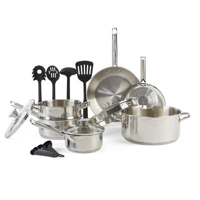 Viking Contemporary 3-Ply 12 Piece Cookware Set with Glass Lids