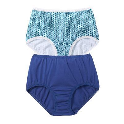 Plus Size Women's Cotton Spandex Lace Detail Brief 2-Pack by Comfort Choice  in Deep Teal Pack (Size 16) - Yahoo Shopping