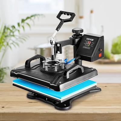 VEVOR Multifunctional 5 in 1 Heat Press T-Shirt Mug Hat 12 x 15 Digital Transfer