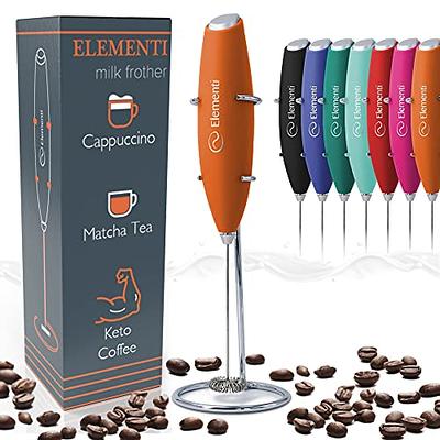 Simple Craft Milk Frother Handheld Drink Mixer - Mini Coffee Frother  Electric Handheld Foamer With Stainless Steel Whisk & Stand - Portable  Frother