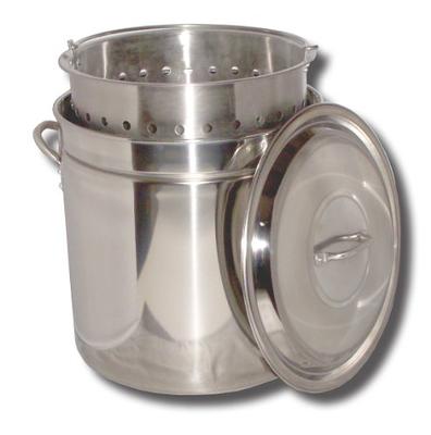 Martha Stewart Everyday Silverberry 8-Quart Matte Silver Stainless Steel  Stock Pot with Lid 