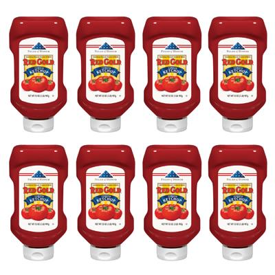 2 Red Gold Tomato Ketchup 32 oz Squeeze Bottles