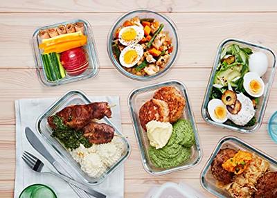 M MCIRCO [10-Pack,22 Oz] Glass Meal Prep Containers 2 Compartments,  Airtight Glass Lunch Bento Boxes with Lids, Glass Food Storage Containers,  Microwave, Oven, Freezer and Dishwasher Friendly, Green - Yahoo Shopping