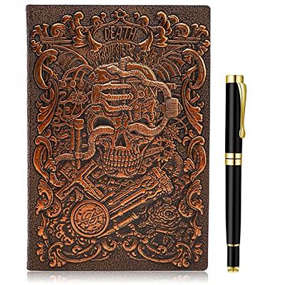 3D Tarot DND Notebook+Pen Set,Embossed Faux Leather Cover Journal