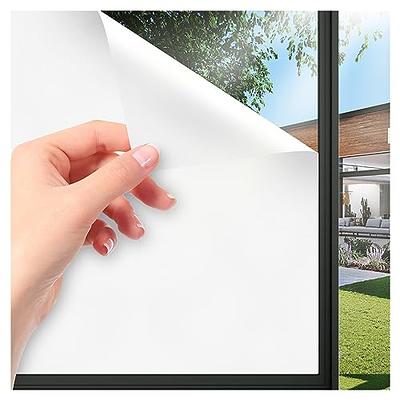  Coavas Window Privacy Film Frosted Glass Opaque Self Adhesive  Privacy Window Paper No Glue Anti-UV Decorative Sticker Window Covering for  Bathroom Home Office (17.5 x 78.7, Gray Silk) : Home 
