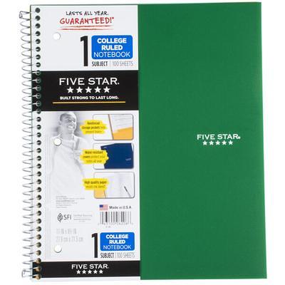 Five Star Advance Wirebound Notebook 1 Subject College Ruled 11 x 8 12  Assorted Colors