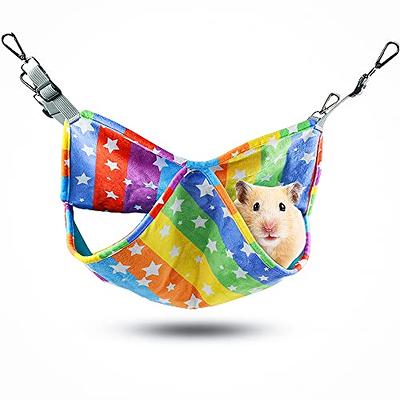  CIYODO Parrot Tunnel Hammock Small Animal Guinea Hamster  Hammock Sugar Glider Nest Hedgehog Toy Hamster Accessories Ferret Toys Pet  Swinging Bed Plush Squirrel Cage Chinchilla : Pet Supplies