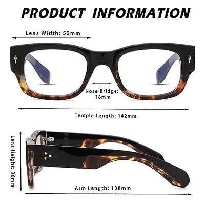  AIEYEZO Thick Frame Blue Light Glasses Men Women