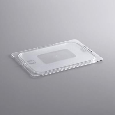 Vigor 1/9 Size 4 Deep Clear Polycarbonate Food Pan with Secure Sealing  Cover - 3/Pack