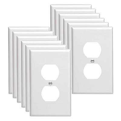 UL Listed】Outlet Covers Wall Plates -Duplex Outlet Covers, 1-Gang Standard  Size Wall Plate for Outlets, Durable Duplex Receptacle Wall  Plate,Unbreakable Polycarbonate Thermoplastic (12-Pack,White) - Yahoo  Shopping