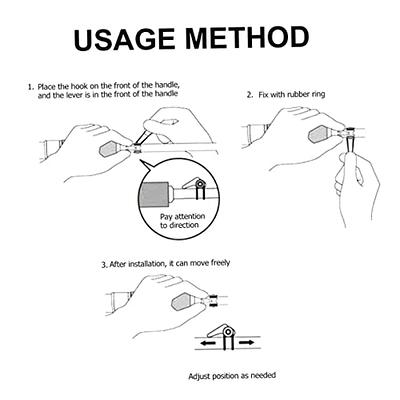 Rubber Fishing Rod Holder - Hook - Medium