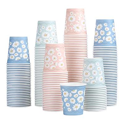 KGKTU 600 Pack 3oz Disposable Paper Cups, Small Disposable Cups, Colorful Small Mouthwash Cups, Mini Paper Cups for Parties, Picnics, Barbecues