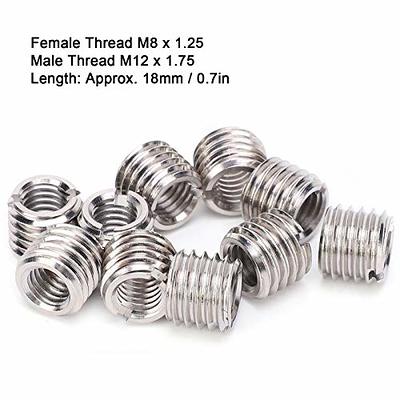 Uxcell M12 to M10 15mm Long Double Male Threaded Reducer Bolt Screw Fitting  Adapter 5 Pack