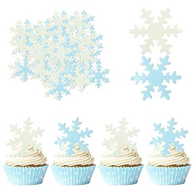  36 PCS Snowflake Cupcake Toppers Glitter Winter Frozen Theme  Cupcake Picks Little Snowflake Cake Decorations for Winter Wonderland Baby  Shower Kids Birthday Christmas Party Supplies Silver Purple : Grocery &  Gourmet
