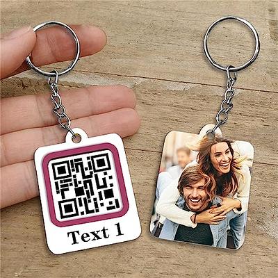 BEXOA EDC Custom Keychain With Picture Personalized Photo Keychains  Engraved Text Keyring Customizable Family Memorial Gift