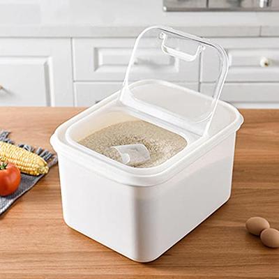 Sealed Food Storage Box Rice Cereal Container Kitchen Food Moisture-proof  Sealed Tank with Measuring Organizer Grains Dispenser