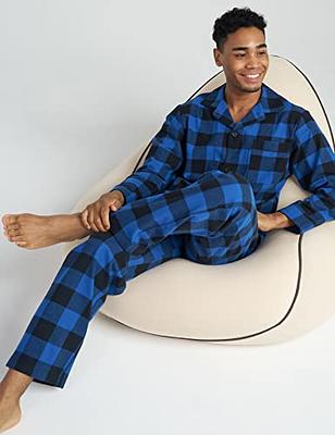 WDIRARA Men's Plaid Button Pajama Set