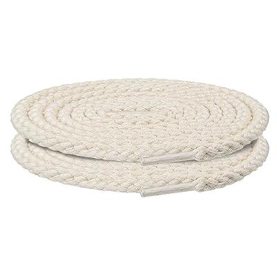  Chunky Laces White with White Aglets Natural Cotton Rope  Shoelaces, 14mm Thick, 160cm Length for Air Force 1, Boot Laces, Elastic  Laces, Ideal Thick Rope for Sneakers, Jordan shoes, Dunks 
