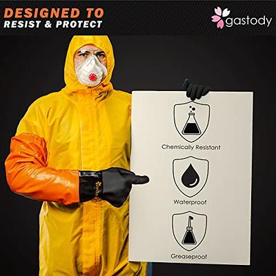 Gastody - Chemical Resistant Gloves Extra-long XL 27.5 - Rubber Gloves  Heavy Duty - Long Rubber Gloves PVC - Waterproof Gloves with Cotton Liner  for Fishery Machinery Chemical Industry Cleaning - Yahoo Shopping