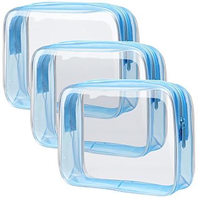 PACKISM Clear Toiletry Bag, 3 Pack TSA Approved Toiletry Bag Quart