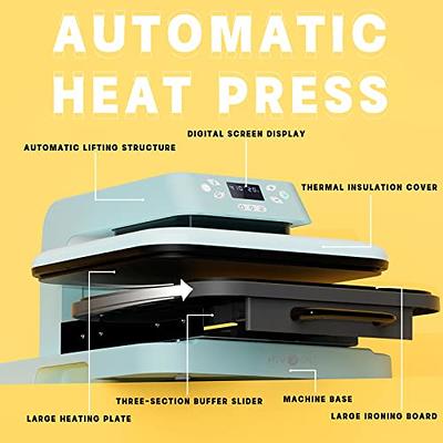 Heat Press - 7 x 5 Heat Press Machine for T Shirts and HTV Vinyl Projects  Portable Easy Iron Press Fast Even Heat Small Heat Transfer Machine for