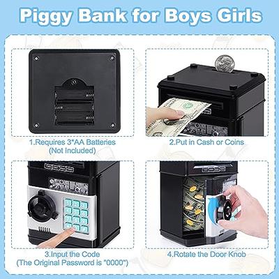 Refasy Kids Toys for Boys Girls Age 3-5,Electronic Piggy Banks for Kids  Money Savings Box Toys Mini ATM Coin Bank for Children Best Birthday Xmas