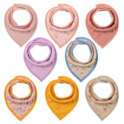  Konssy Muslin Baby Bibs 10 Pack Baby Bandana Drool Bibs 100%  Cotton for Unisex Boys Girls, 10 Solid Colors Set for Teething and Drooling  : Baby