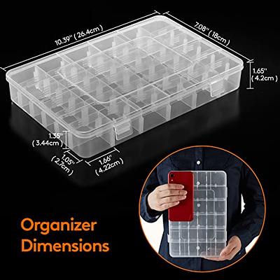 MIOINEY Compartment Storage Box 72 Grids Acrylic Organizer Box