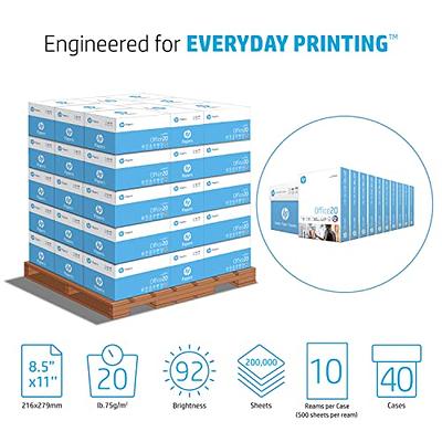 HP Printer Paper, 8.5 x 11 Paper, Office 20 lb, 1 Pallet - 40 Cartons -  200,000 Sheets, 92 Bright, Made in USA - FSC Certified