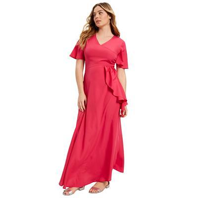 Swimsuits for All Women's Plus Size Amelia Draped V-Neck Dress Cover Up,  6/8 - Anchor