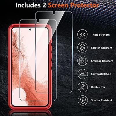 SPIDERCASE for Samsung Galaxy S22 Case, [10 FT Military Grade Drop  Protection],2 Pack [Tempered Glass Screen Protector+Camera Lens Protector]  Heavy