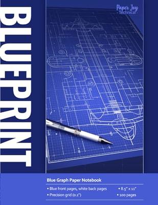 Engineering Notebook: Blueprint Drafting Paper | Construction Drawing and  Planning Book | Grid Paper Notebook 8.5 x 11 Format Gray Squares | Notebook