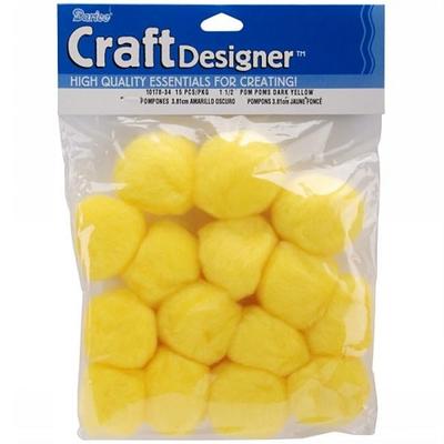 Pepperell Craft Pom Poms - Pkg of 100, 1/2 inch, White