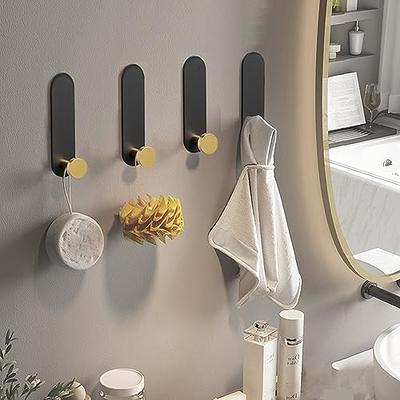 Towel Hooks for Bathrooms, Gold Towel Hook for Kitchen Bathroom,SUS304  Stainless Steel Coat Hook,Heavy Duty Double Towels Holder Hooks for Hanging