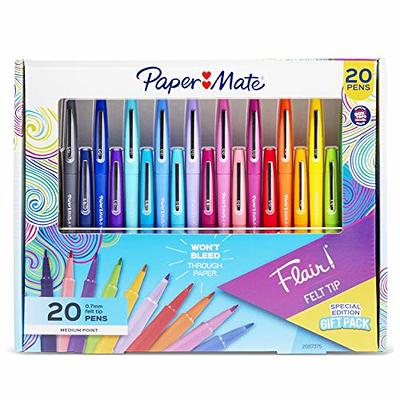 Paper Mate Point Guard Flair Bullet Point Stick Pen, Assorted Ink, 1.4mm, 48 Pens-Set