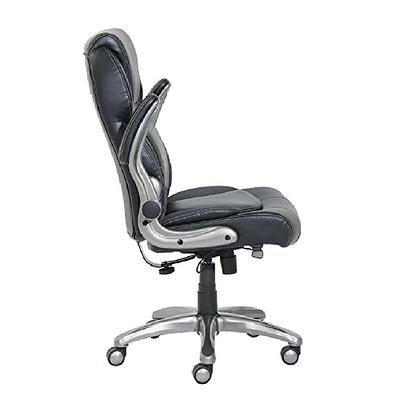 Homestock White High Back Executive Premium Faux Leather Office Chair with Back Support, Armrest and Lumbar Support