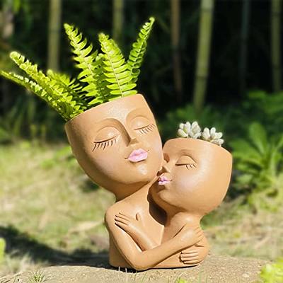 1pcs Swing Face Planter Pot Smiling Face Planter Pot Wall Hanging