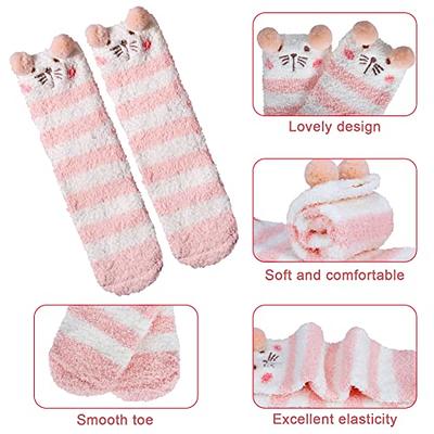 cofshc Plushwarmth Long Socks Fuzzy Plush Warm Slipper Socks with Grippers  Soft Teddy Fluffy Legs Warmers Toe Socks Winter (Dark gray) - Yahoo Shopping