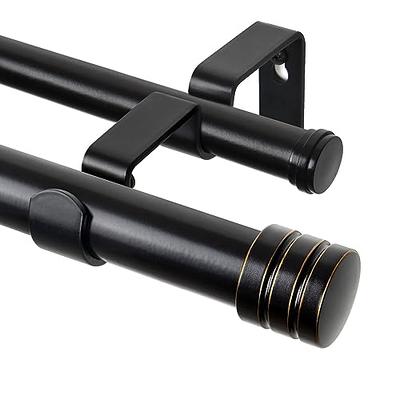 Deco Window 72 to 144 inches Adjustable Double Curtain Rod for