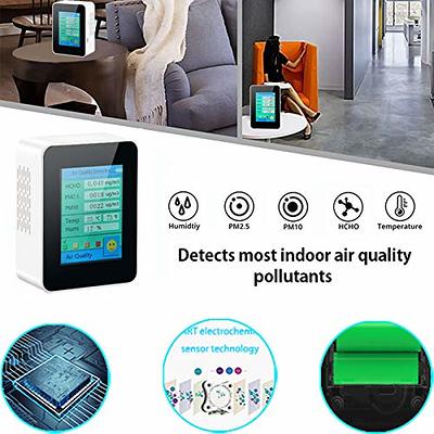 Temtop Air Quality Monitor Carbon Dioxide PM2.5 PM10 Formaldehyde  Temperature Humidity Tester Indoor Outdoor Air Pollution Detector 